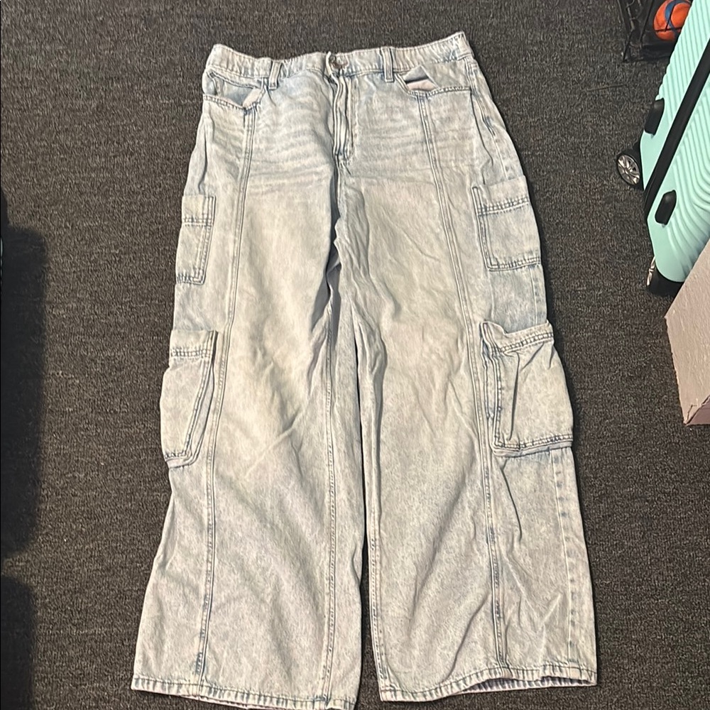 SO Blue Flare Wide Leg Jeans